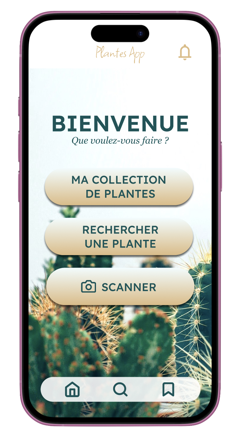 Mockup écran d'accueil